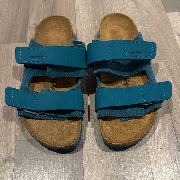 Birkenstock Uji Nubuck-Suede Leather - Deep Turquoise display picture 1